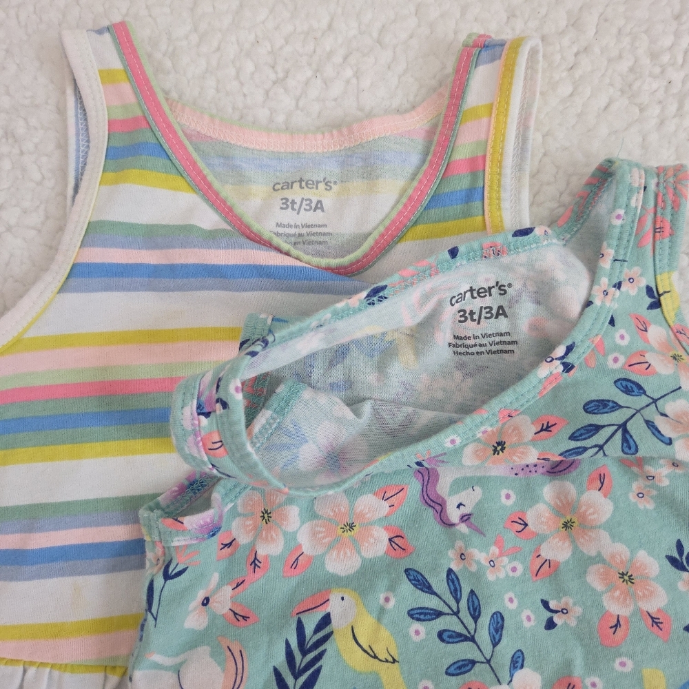 Two 3t Carters Casual Dresses - Picture 3 of 5